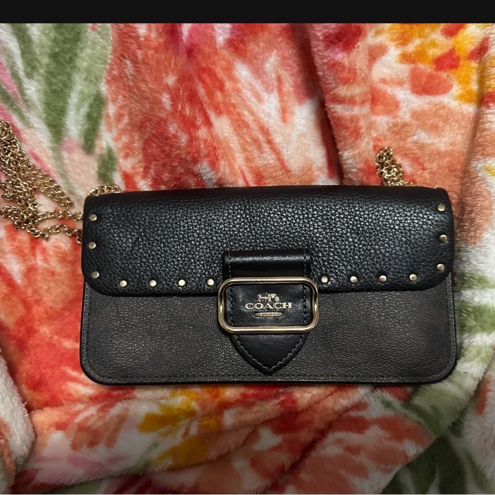 Coach Black Leather Women's Bag
